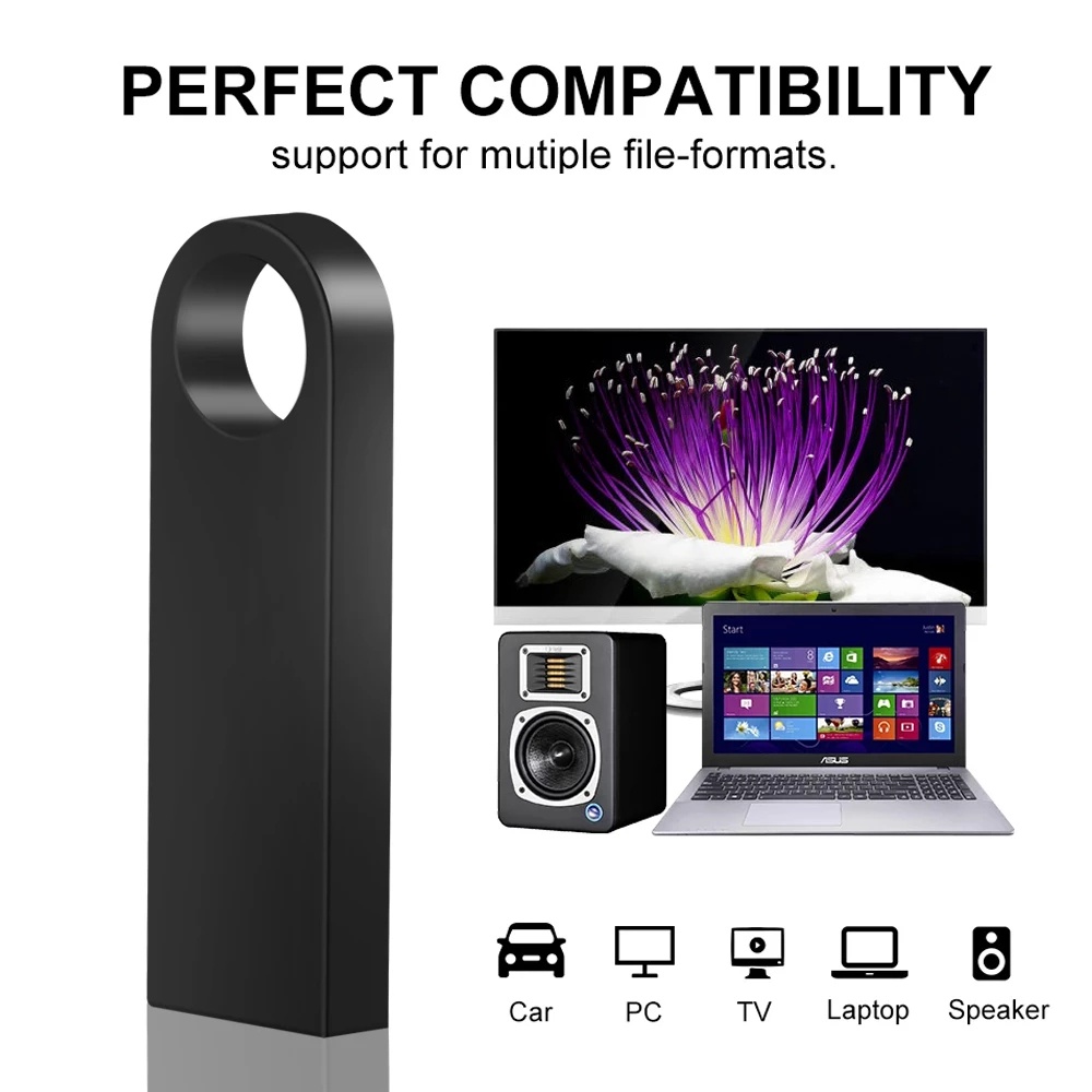 Flash Disk USB 3.0 Kapasitas 2TB 1TB Bahan Metal Anti Air Untuk Tablet / PC