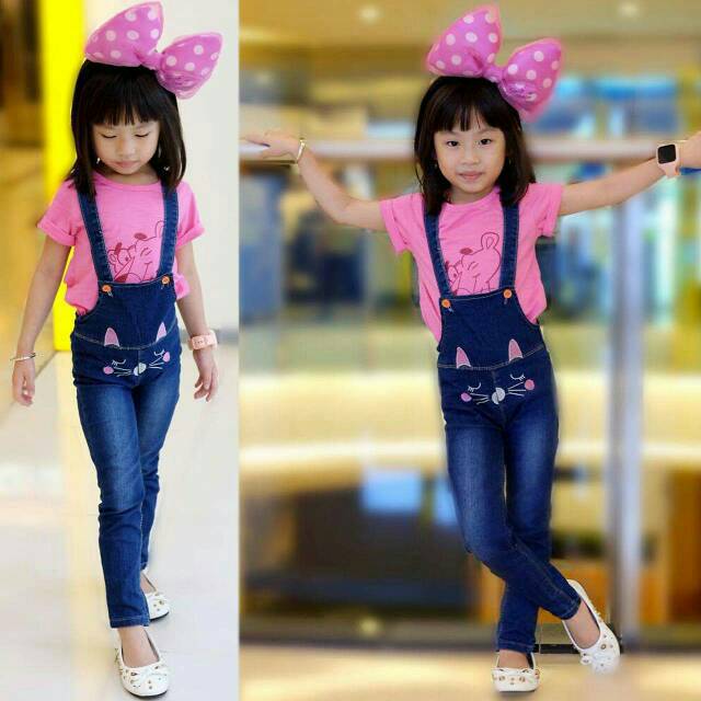 Setelan Overall Anak Cewek Pink Panther Terlaris !!!