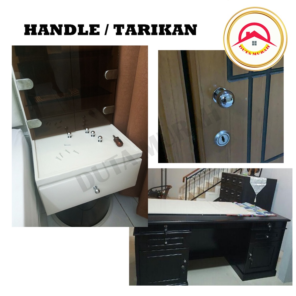 Handle Tarikan  Laci / Handel Lemari / Pegangan Pintu Bentuk Bulat Stainless Steel ( 1pcs)