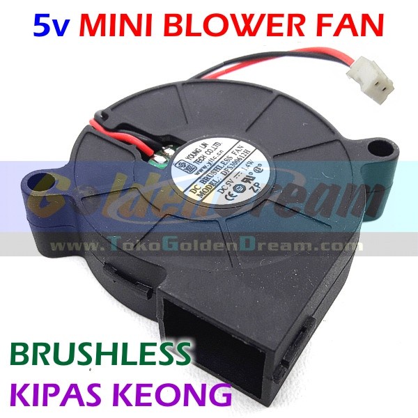5v Mini Blower Fan Kipas Keong Brushless DC Angin Cooling Turbo Cooler