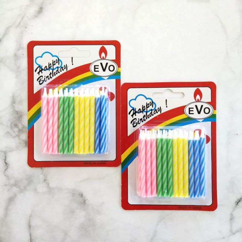 lilin ultah warna warni / lilin warna warni / lilin ulang tahun / lilin ultah