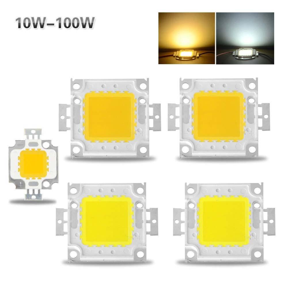 REBUY Manik-manik LED Chip 30W 50W Putih Dingin Lampu Sorot Warm White Terintegrasi Cahaya Manik-Manik LED DIY Untuk Lampu Sorot 22-24V