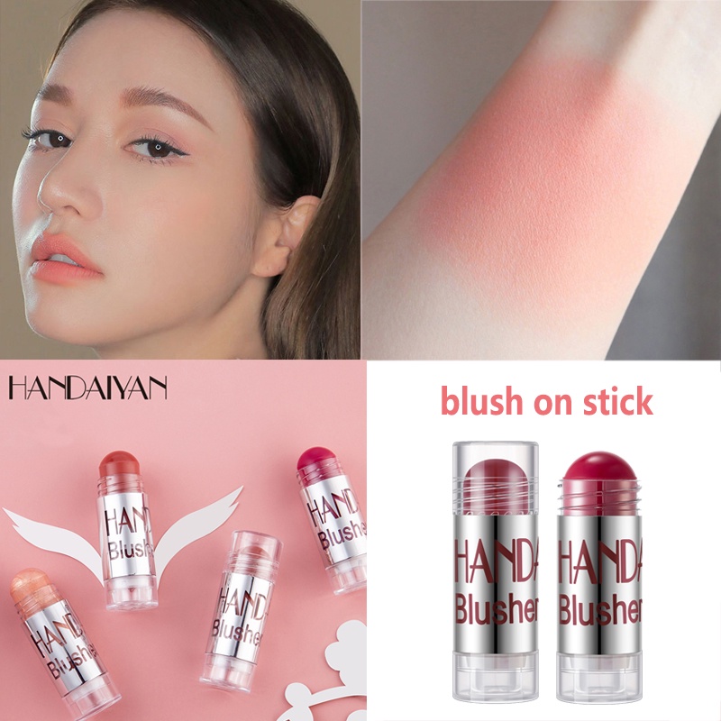 HANDAIYAN Blush Stick Contouring Makeup Face Brightener Concealer Blush Highlighter Face Primer Bronzer Face Pen-Blush Strip Cream Blush Stick Rouge