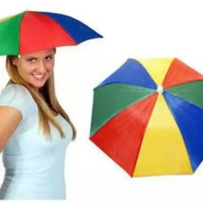 Topi Payung / Payung Topi / Topi Mancing Umbrella Funny Hat