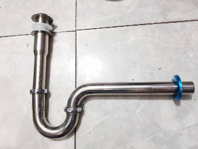 Sifon angsa wastafel stainless 304 model tekan anti karat