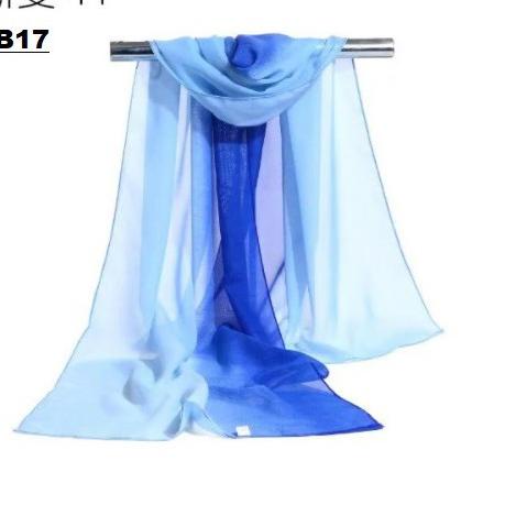 ● Syal Soft Chiffon Gradasi Warna YB ◊