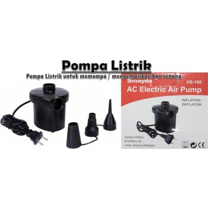 Pompa Listrik Ban/bola/kasur/kolam spa/pompa angin listrik