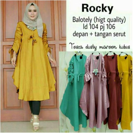 BAJU ATASAN TUNIK MUSLIM WANITA PAKAIAN WIZZY TUNIC LINEN POLOS KEKINIAN BUMIL BUSUI TERBARU 2020
