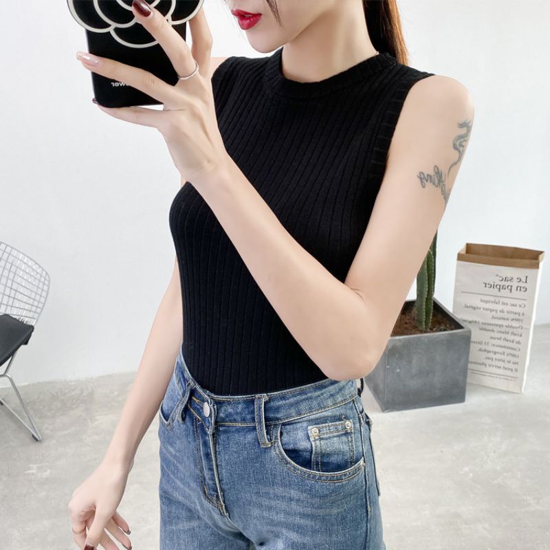 Olivia Tanktop Rajut Wanita - Baju Rajut Knit Singlet Wanita Korean