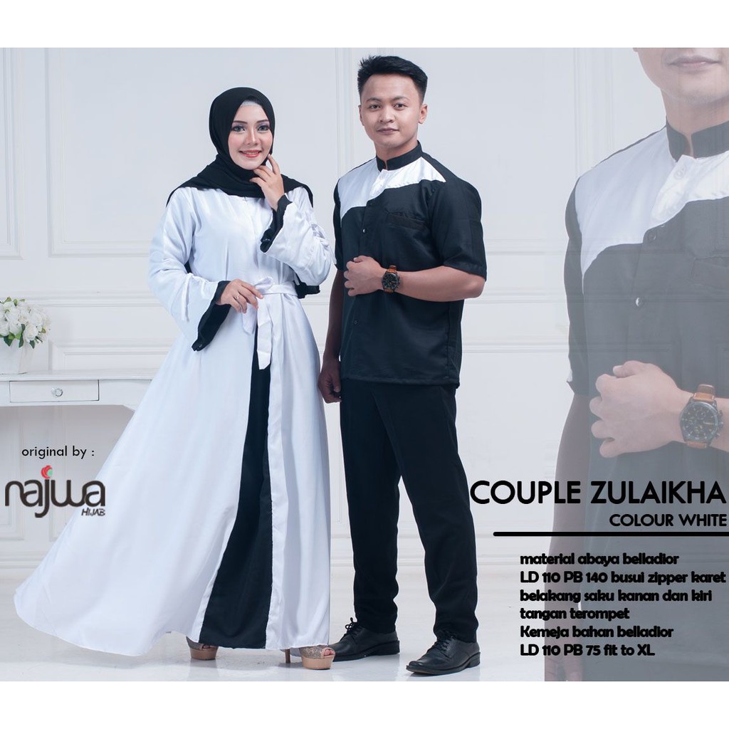 ZULAIKHA COUPLE GAMIS KEMEJA BAJU GAMIS MUSLIMAH ORI NAJWA