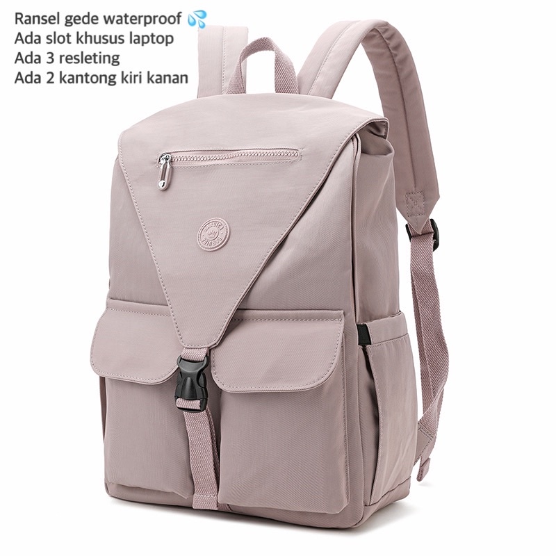 HARUICA BAG 80139 - tas ransel wanita - tas laptop wanita - tas sekolah cewek - ransel import