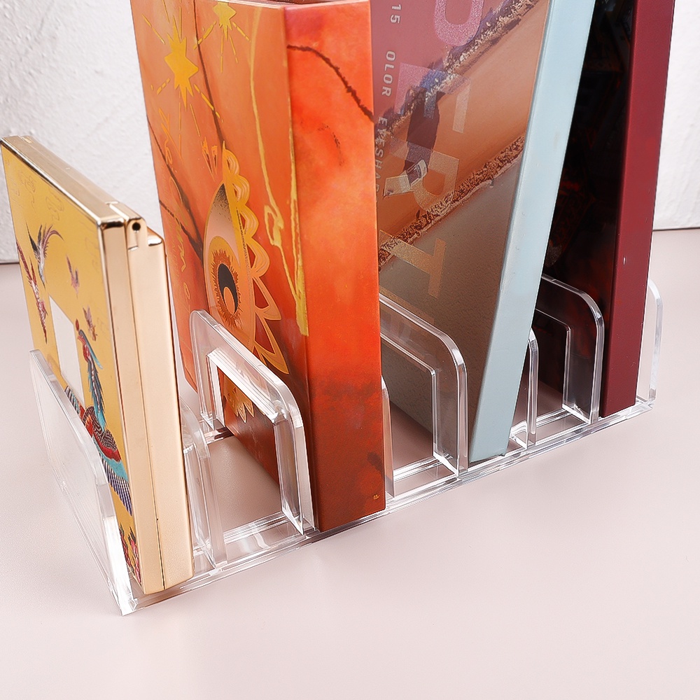 Kotak Penyimpanan Palet Eyeshadow 7 Grids Multilayer Bahan Akrilik Transparan Multifungsi Untuk Makeup