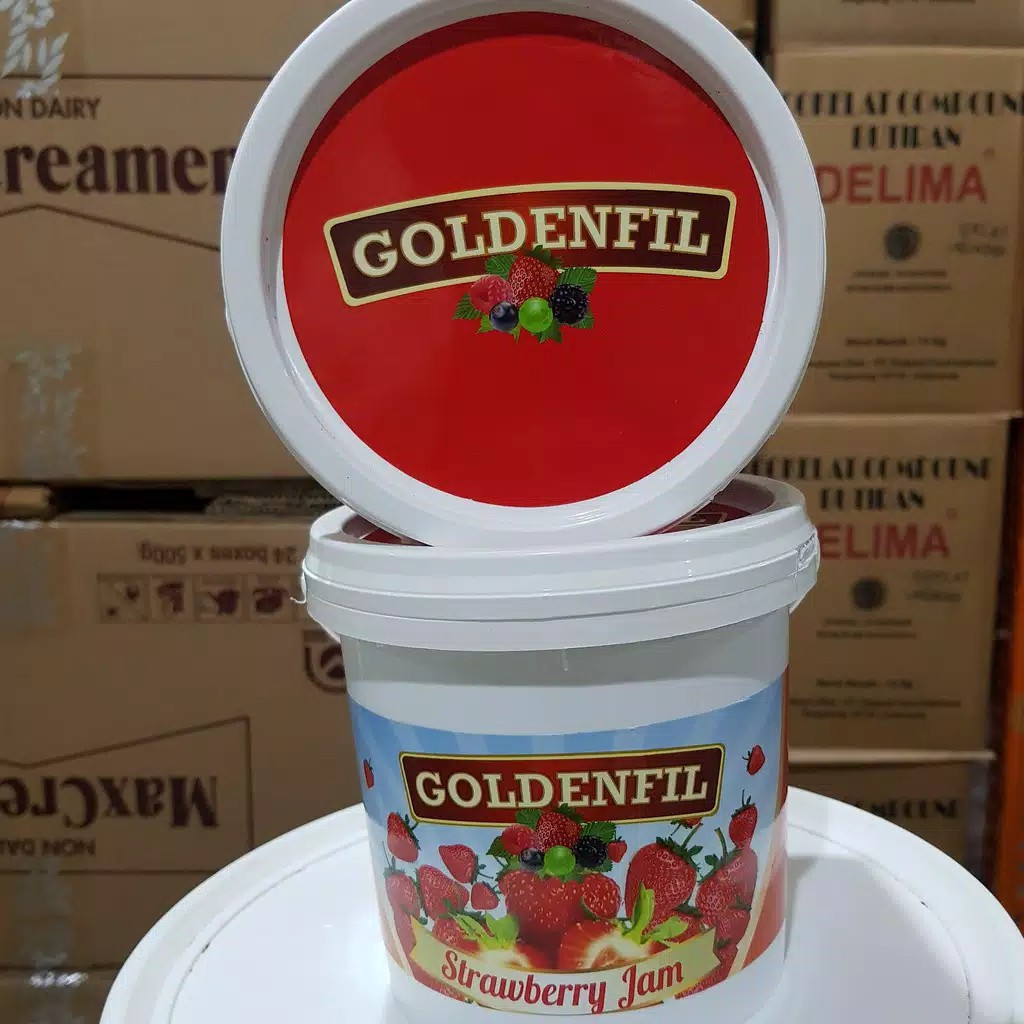 

Goldenfil Strawberry Selai Jam Strawberry 1KG Stroberi Goldenfil