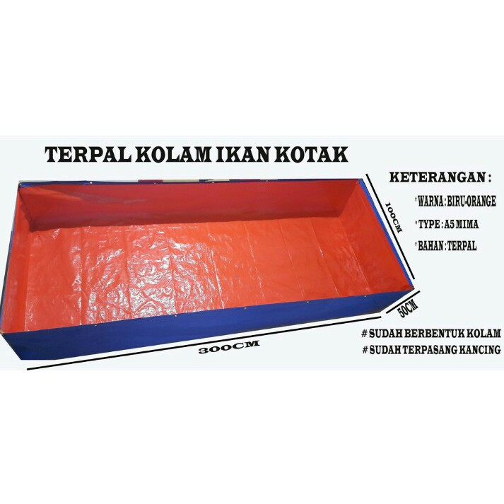TERPAL KOLAM IKAN LELE UKURAN 300X100X50 A5 KOREA ORIGINAL COCOK BUAT TERNAK IKAN NILA IKan HIAS KOI