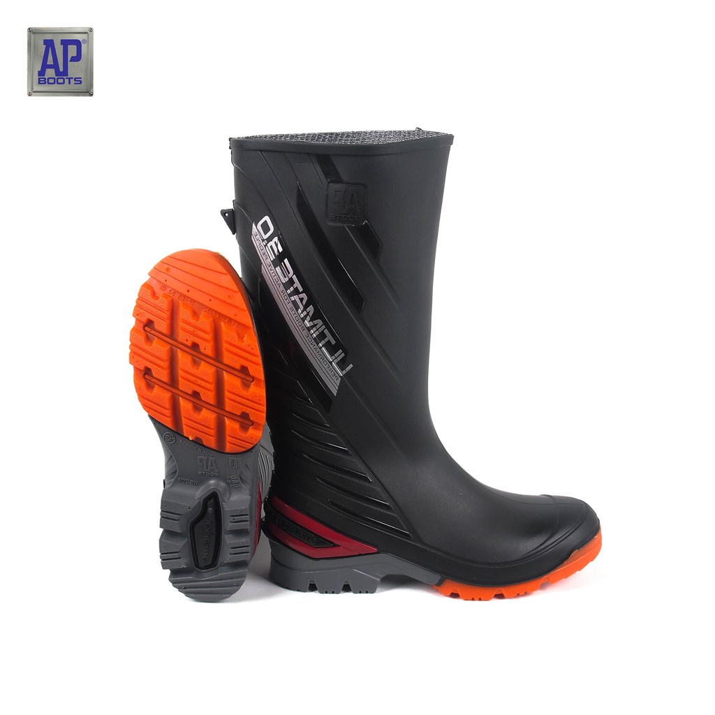 Ap Boots Ultimate 2015 3.0 Sepatu Safety Boot Panjang Anti Air Hijau Abu Hitam Orange