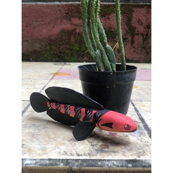 Patung penggoda channa / mainan progress mental channa maru red