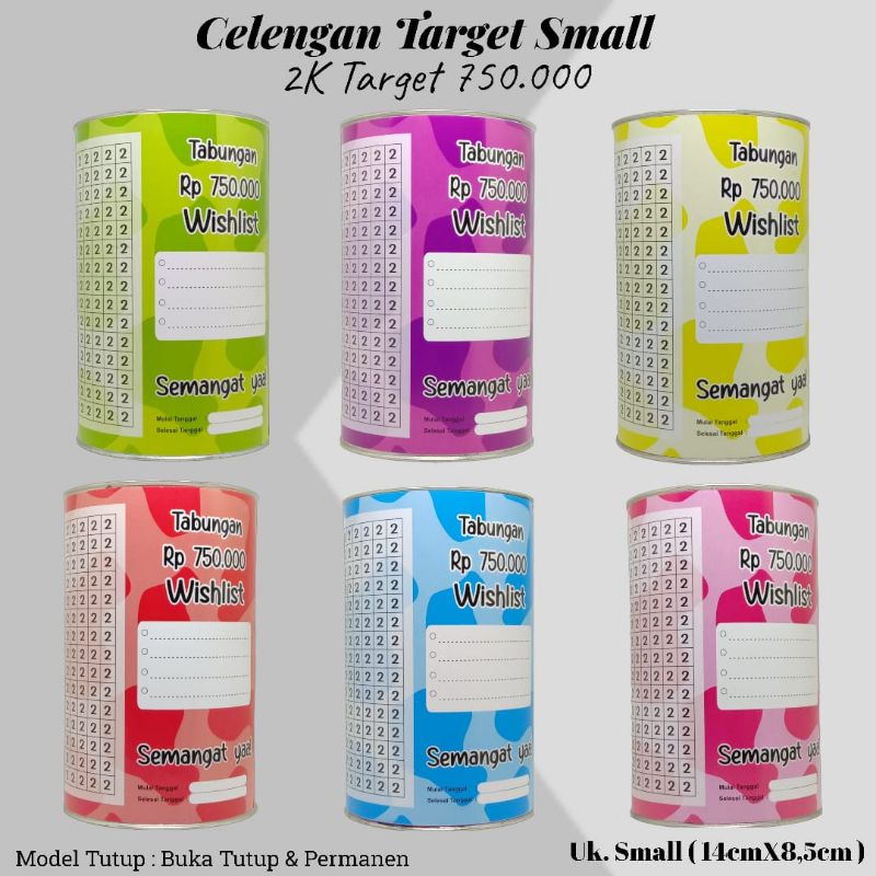 Celengan Target Murah BukaTutup Celengan Target Permanen Celengan Tabungan Target Celengan Anak-2k GET 750RB