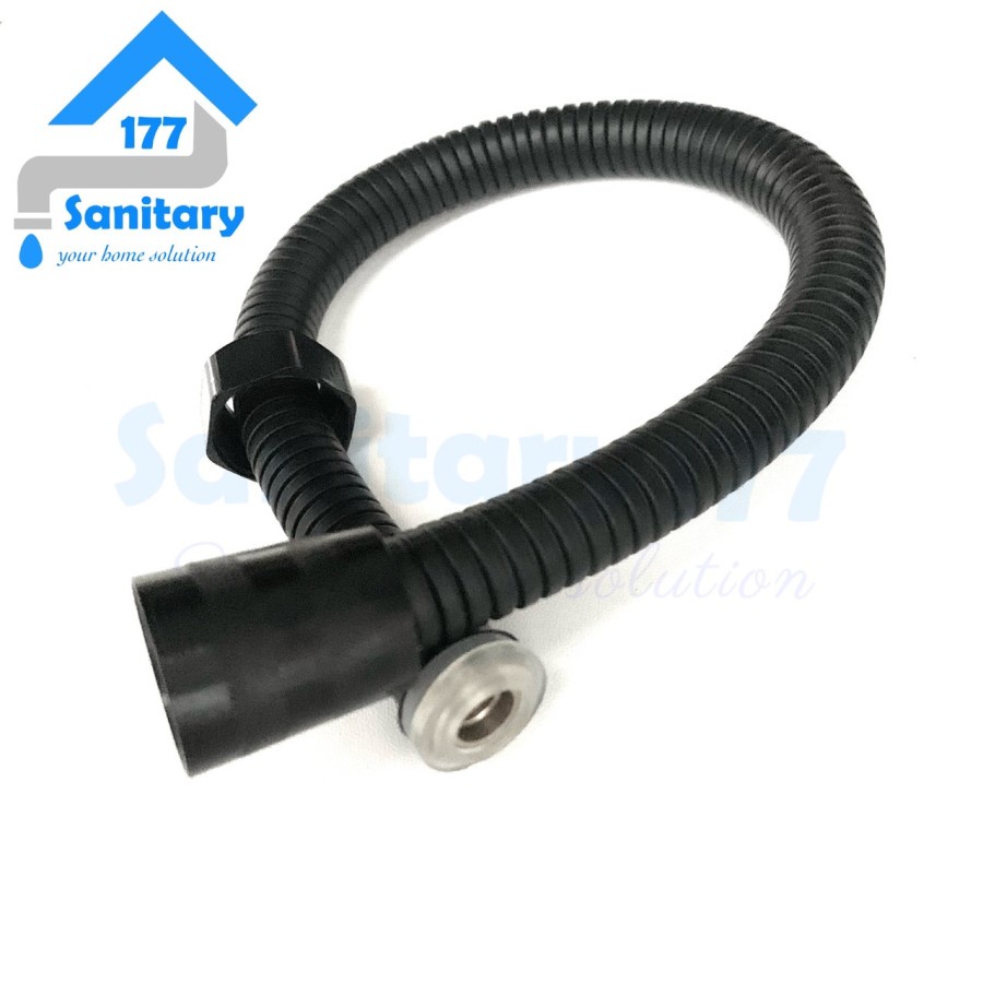 Selang Shower Stainless 40cm Yg300 - Flexible Hose Shower Mandi Closet 40 cm Stenlis Hitam 300H / 300ST