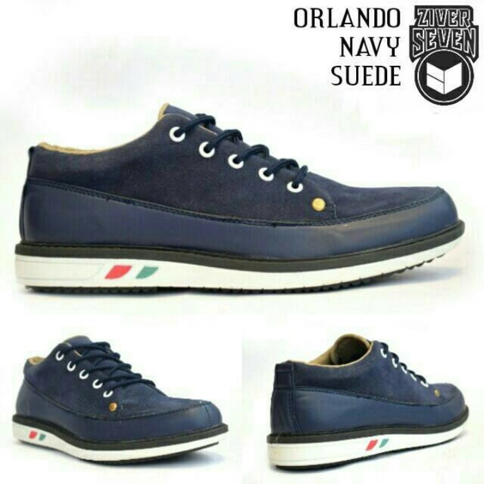 sepatu ziver seven orlando navy suede