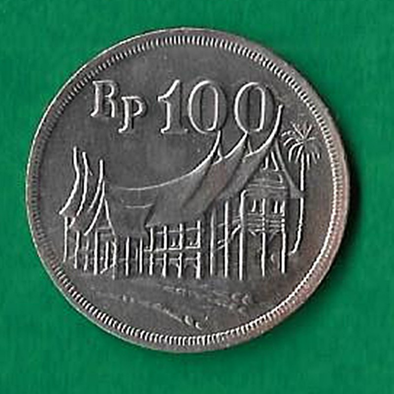 UL02 UANG KUNO ASLI 100 RUPIAH TEBAL TAHUN 1973 BUKAN BUATAN TAHUN 1971 KOLEKSI UANG LAMA KOIN