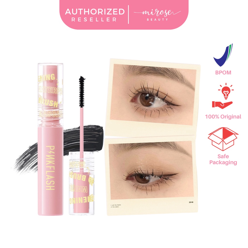 [BPOM] PINKFLASH E10 LENGTHENING WATERPROOF MICRO BRUSH MASCARA