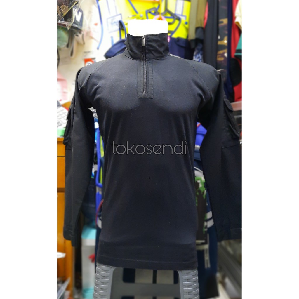 Baju Kaos TACTICAL Lengan Panjang BDU Hitam
