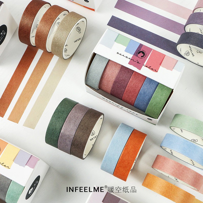 

Selotip Warna-warni Washi Masking Tape Masking Tape Set 6pc Seasons Color