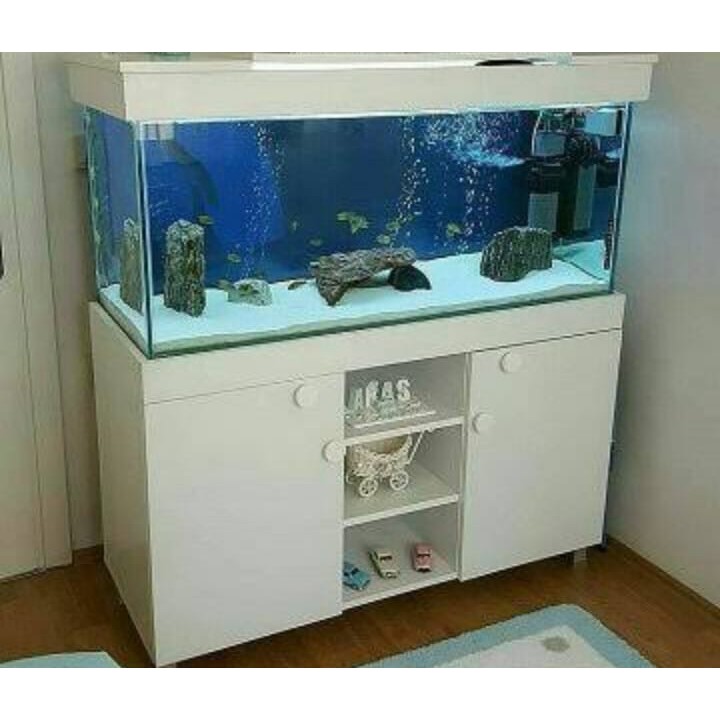 Promo Cabinet + Aquarium full set 100x40x40 cm termurah