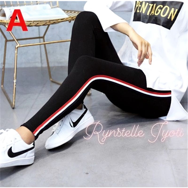 Legging Strip Panjang Dewasa By Rynstelle