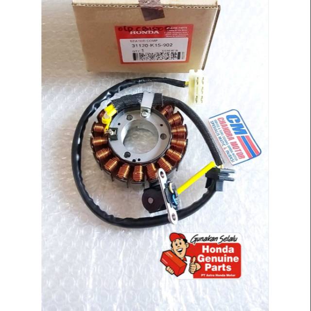 spull - spool - stator comp CB150R OLD kode part 31120-K15-902 asli HGP