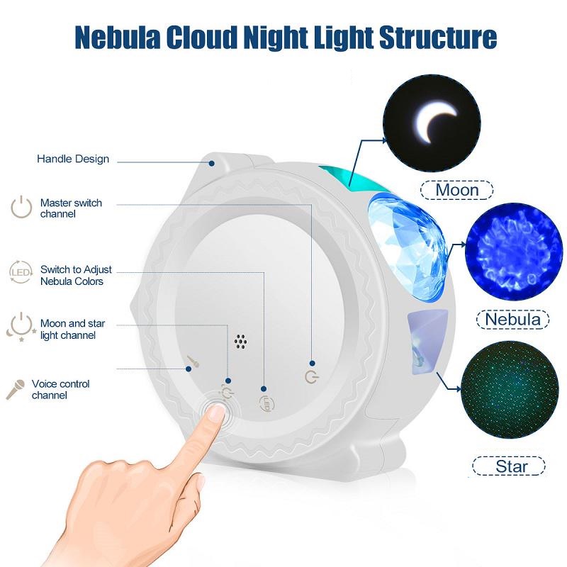 Galaxy Night Light Projection Lamp 3 in 1 - Lampu Hias Warna-Warni