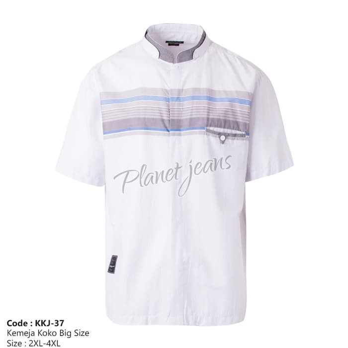 Kemeja Koko Pria Baju Muslim Pria Koko Jumbo Al Amwa Xxl Xxxl  FF131  Lengan PendekUkuran Besar /