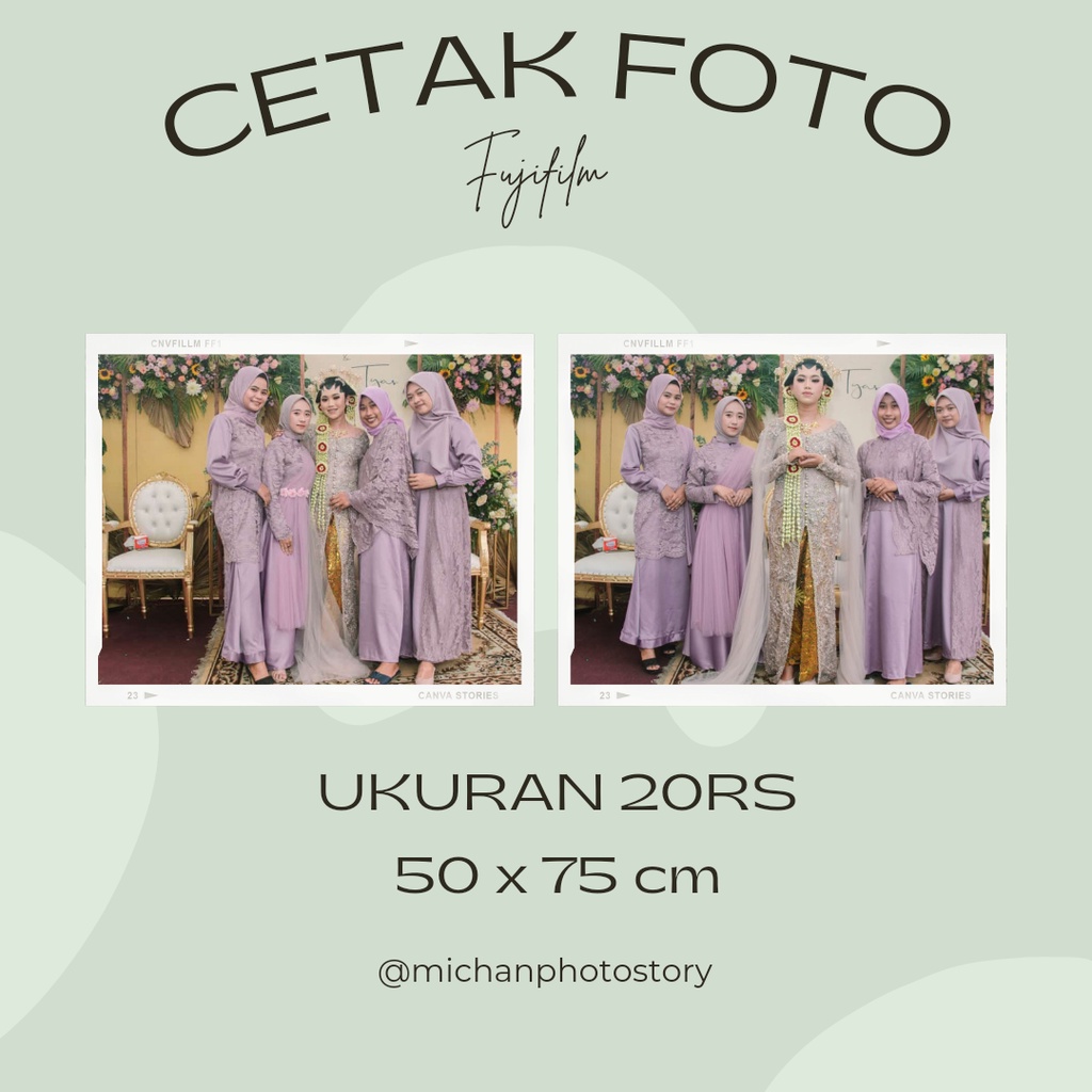 CETAK FOTO UKURAN 20RS - CETAK FOTO MESIN FUJIFILM - CETAK FOTO PREWEDDING KELUARGA