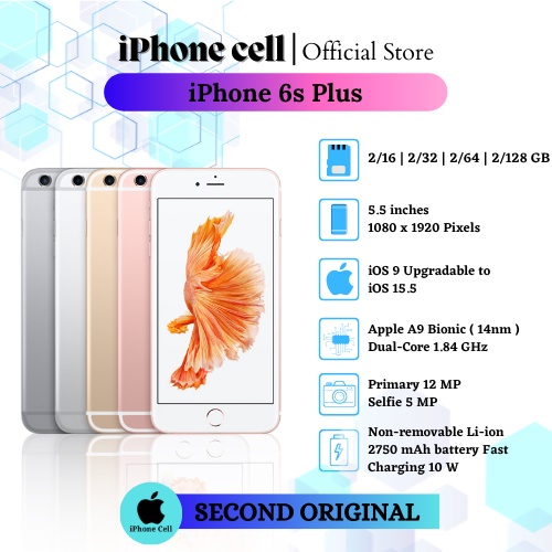 apple iphone 6s plus 128gb   64gb   32gb   16gb second bekas original 100  mulus normal like new ful