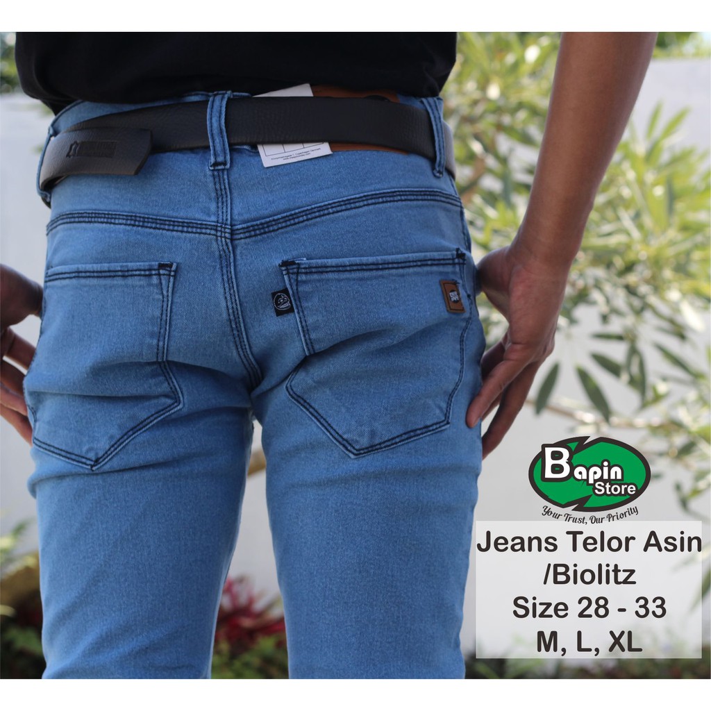 READY Celana Jeans Pensil Strecth Slimfit Skinny Pria Cheap Monday – Bioblitz Biru Langit Laut