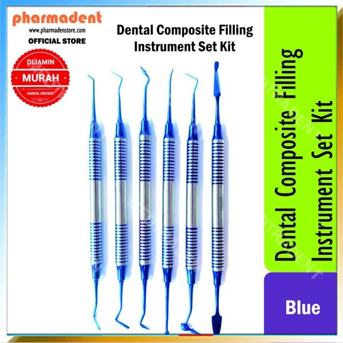 Dental Composite Filling Instrument Set Kit / Blue