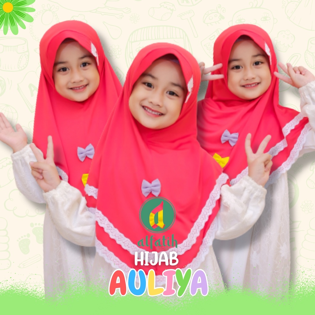 ALFATIH STORE / Jilbab Anak SD Auliya Renda Susun / Jilbab Anak Murah ianah