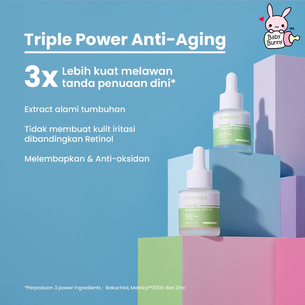 ❤ BELIA ❤ HANASUI Power Serum | Acne | Bakuchiol | Barrier | Peeling Serum | BPOM