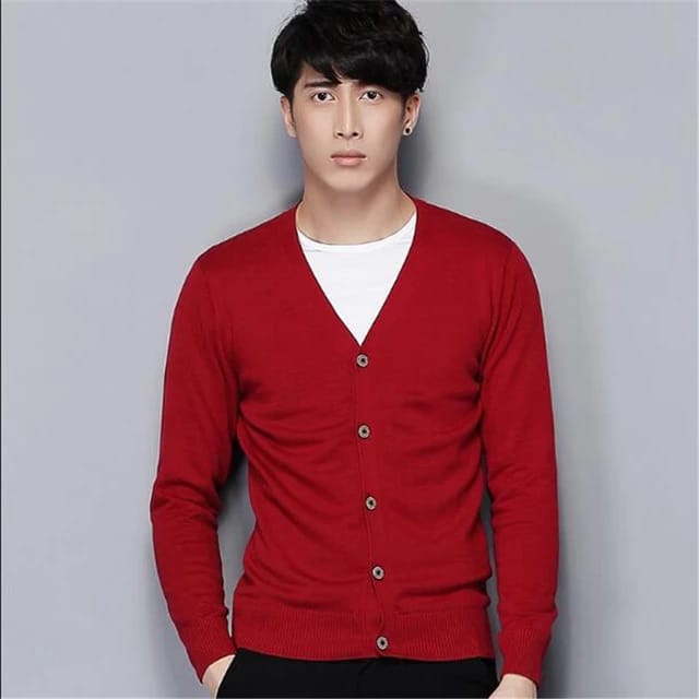 cartigan sweater rajut  PRIA kancing