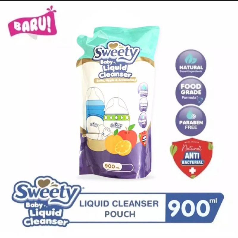 Sweety Baby Liquid Cleanser for Bottle, Nipple &amp; Accessories - Pouch 900ml