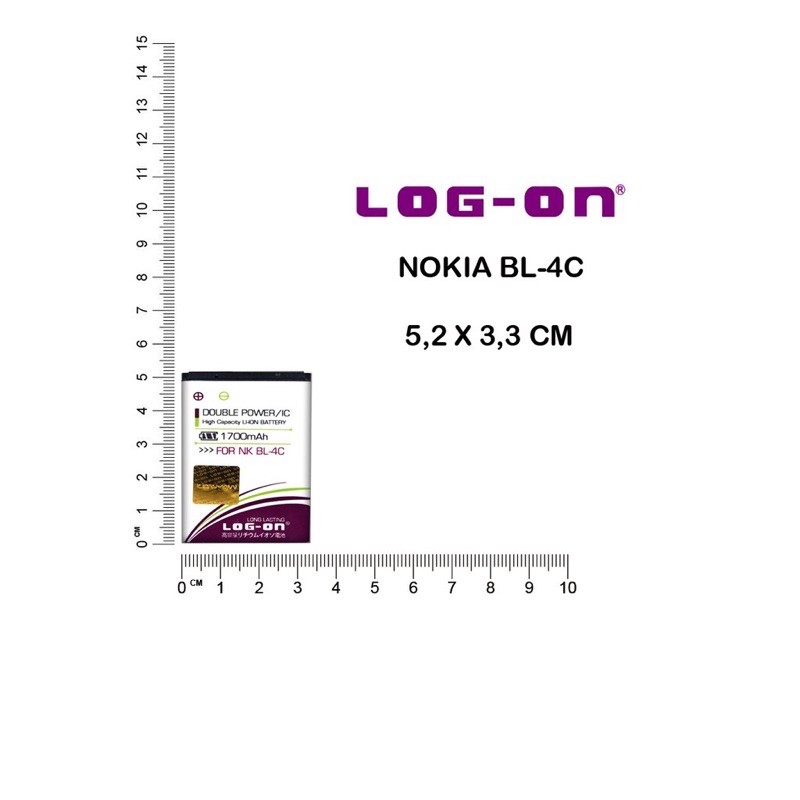 Baterai LOG-ON BL-4C / BL-5C Double Power LOG ON / IC