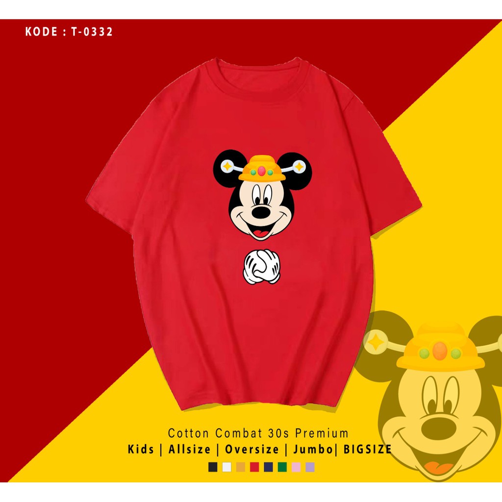 FREE CUSTOM NAMA - MICKEY MINNIE KIONGHI /BAJU KAOS KATUN WANITA LENGAN PENDEK / TUMBLR TEE IMLEK