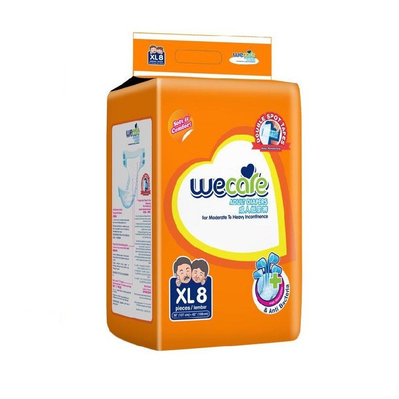 WeCare | Popok Dewasa Unisex XL 8 | Popok Perekat | Adult Diapers