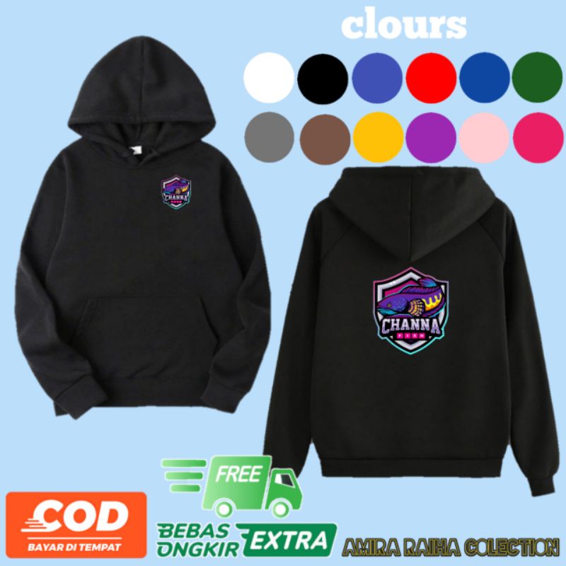 Hoodie channa jaket anak ikan channa/Hoodie anak ikan channa ikan hias