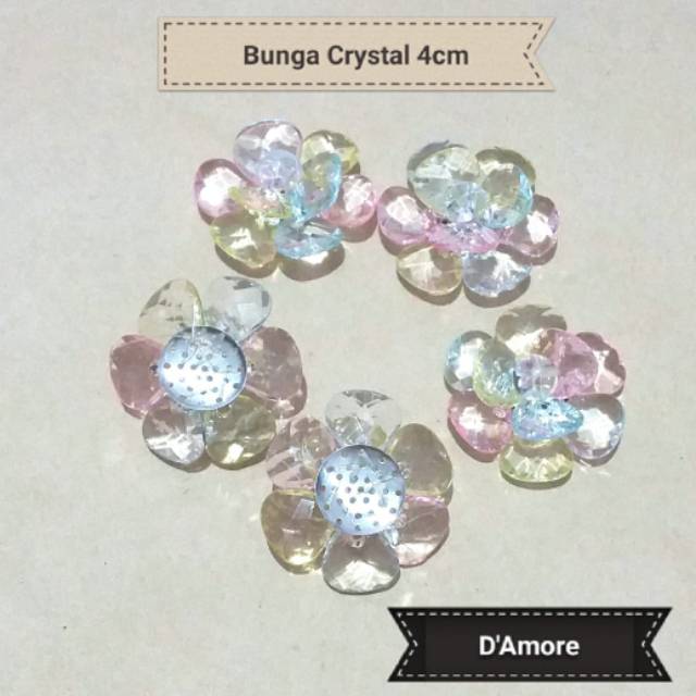 Bunga crystal/hiasan baju