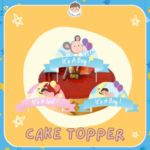 Baby Cake Topper / Baby Shower Decoration / Hiasan Kue Bayi 3