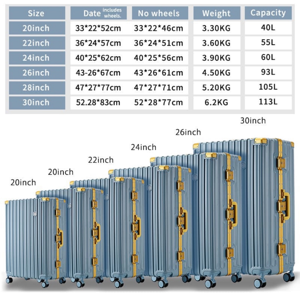 Koper 20 Inch / Koper Cabin / Koper Premium / Koper Import / Aluminium Frame / TSA Lock / London T068 Series