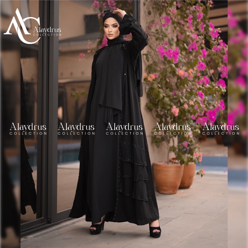 Baju Muslim Abaya Bordir Gamis Maxi Dress Arab Saudi Bordir Zephy Turki 538