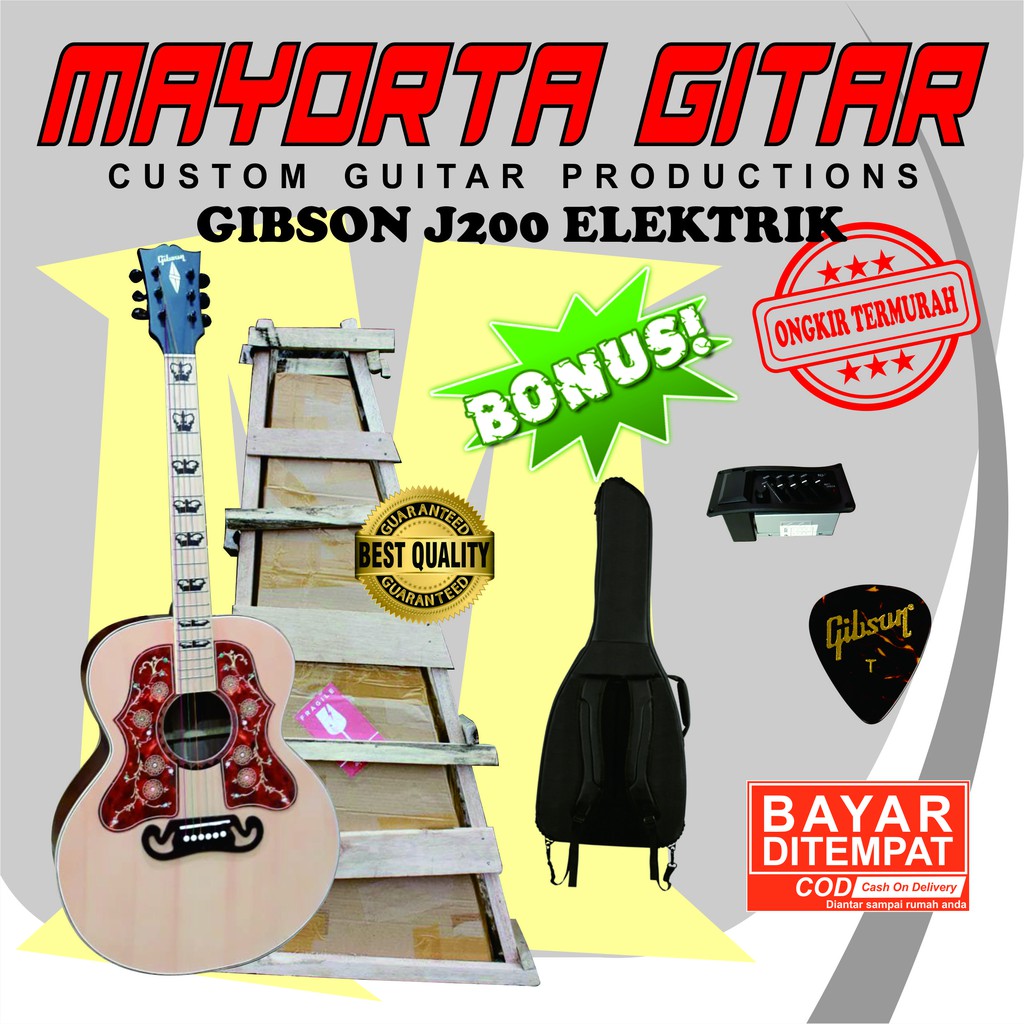 Gitar akustik elektrik Gibson j200