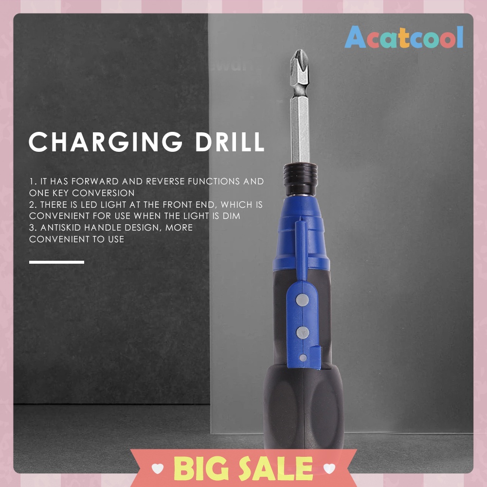 Anti-slip Handle Big Torque Mini Electric Screwdriver USB Charging Drill